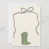 Invitation Botte violet vert gribouillis bottes bulle douche  (Dos)