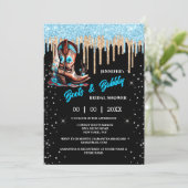 Invitation Bottes bulle cowboy botte parties scintillant bril (Debout devant)