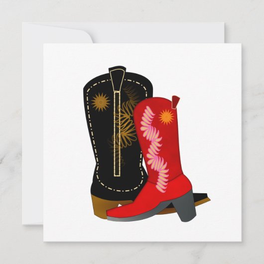 Invitation Bottes Cowboy (Devant)