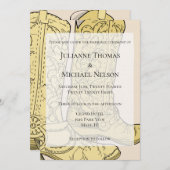 Invitation Bottes Cowboy Cream (Devant / Derrière)