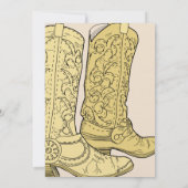 Invitation Bottes Cowboy Cream (Dos)