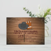 Invitation Bottes de corde et chapeau de Western s (Debout devant)