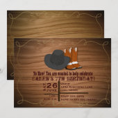 Invitation Bottes de corde et chapeau de Western s (Devant / Derrière)