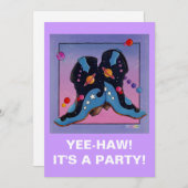 Invitation - Bottes de cow-boy de minuit (Devant / Derrière)