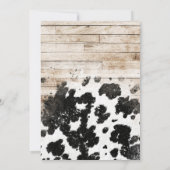 Invitation Bottes de cow-boy florales de la vache Sainte 30e  (Dos)