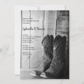 Invitation Bottes de cow-boy rustiques brunch occidental aprè (Devant)