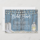 Invitation Bottes de cowboy de campagne et douche de mariée à (Devant)