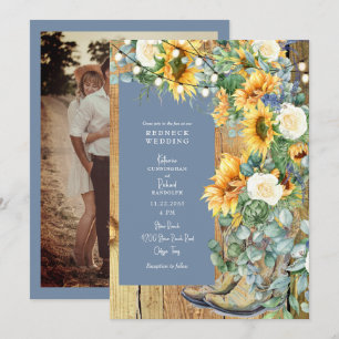 Invitation Bottes de cowboy de mariage Redneck ficelle Perven