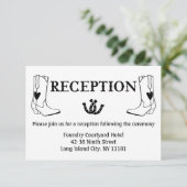 Invitation Bottes de cowboy de réception occidentale Mariage  (Debout devant)