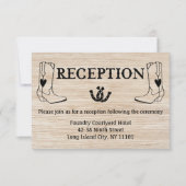 Invitation Bottes de cowboy de réception occidentale Mariage  (Devant)