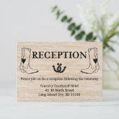 Invitation Bottes de cowboy de réception occidentale Mariage  (Debout devant)