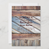 Invitation Bottes de cowboy en bois de grange Mariage occiden (Devant)