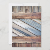 Invitation Bottes de cowboy en bois de grange Mariage occiden (Dos)