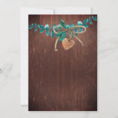 Invitation Bottes de cowboy en bois rustique espagnol  (Dos)