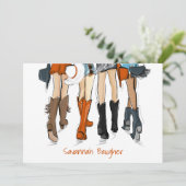 Invitation Bottes de cowboy mode pour dames du Texas couleur  (Debout devant)