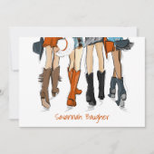 Invitation Bottes de cowboy mode pour femmes du Texas couleur (Devant)