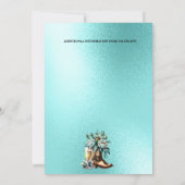Invitation Bottes de cowboy occidentales aquamarine sarcelle  (Dos)