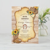 Invitation Bottes de cowboy rustique et aquarelle de tourneso (Debout devant)