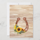 Invitation Bottes de cowboy rustique et aquarelle de tourneso (Dos)