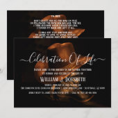 Invitation Bottes de cowboy rustiques Chapeau Service funèbre (Devant / Derrière)