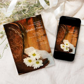 Invitation Bottes de cowboy White Daisies pour le brunch d'ap