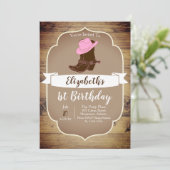 Invitation Bottes de cowgirl occidentales rustiques branchées (Debout devant)