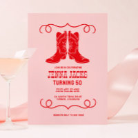 Bottes de cowgirl roses rouges pour fête d'anniver