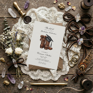 Invitation Bottes de Cowgirl & Soirée Casquette de Remise de