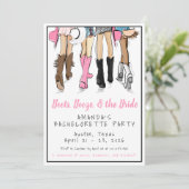 Invitation Bottes de Fête de Fille à Austin Alcool Mariée (Debout devant)