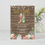 Invitation Bottes de Noël d'hiver et Fête des mariées de bull (Debout devant)