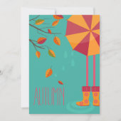 Invitation Bottes de pluie d'automne et feuilles d'automne pa (Devant)