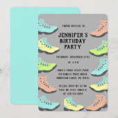 Invitation Bottes de randonnée de couleur pastel personnalisé (Devant / Derrière)