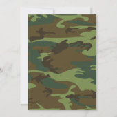 Invitation Bottes de soldat qui partent en camouflage (Dos)