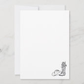 Invitation Bottes Dessinées à la Main et Réception de Mariage (Dos)
