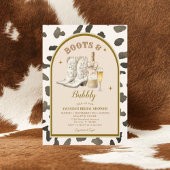 Invitation Bottes d'ivoire Cowboy et Fête des mariées de bull