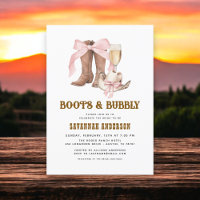 Bottes en Bow rose et Fête des mariées Bubbly West