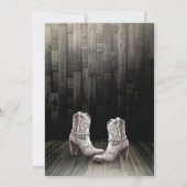 Invitation Bottes en dentelle de Cowgirl & Fleurs blanches Ma (Dos)