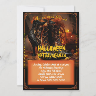 Invitation Bottes enrobées d'Halloween