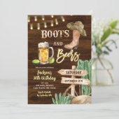 Invitation Bottes et bières rustiques Boot et bière Homme Ann (Debout devant)