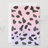 Invitation Bottes et billes rose Glittter 20e anniversaire (Dos)