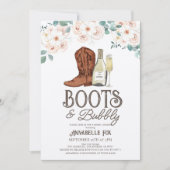 Invitation Bottes et boeufs Bubbly Cowboy Boots Fête des mari (Devant)