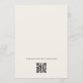 Invitation Bottes et Bulles Code QR Arc Épouse Fête (Dos)