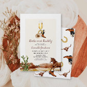 Invitation Bottes et bulles de la Fête des mariées occidental