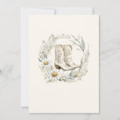 Invitation Bottes et bulles florales Fête des mariées de la c (Dos)