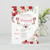 Invitation Bottes et cordes roux Mariachi Quinceañera (Debout devant)