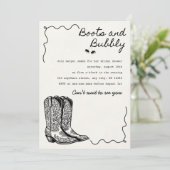 Invitation Bottes et douche bulle (Debout devant)