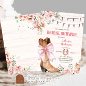 Invitation Bottes et Fête des mariées de la botte roses de l'