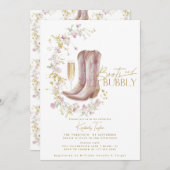 Invitation Bottes Et Fête des mariées Fleur sauvage Bubly (Devant / Derrière)