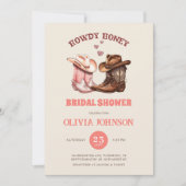 Invitation Bottes et vaches de cow de cow de cow Imprimer Fêt (Devant)