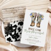 Invitation Bottes florales de vache Saint-Vache Mariage Coupl